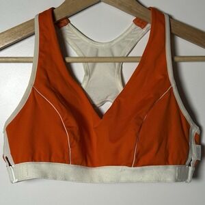 Shock Absorber Orange White Racerback Medium Support Performance Sports Bra